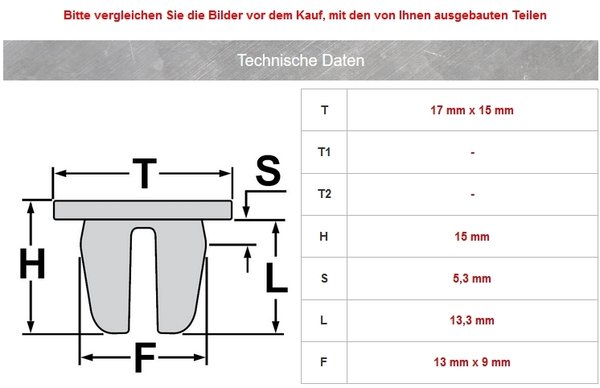 Klemme Halterung Form Befestigungs Clip für BMW 3er, 5er, 7er | 51458161557
