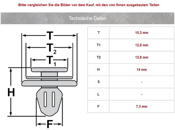 Verkleidungs Befestigungs Clips Klammern mit Dichtung für Audi A6, RS6 | 4F0831719