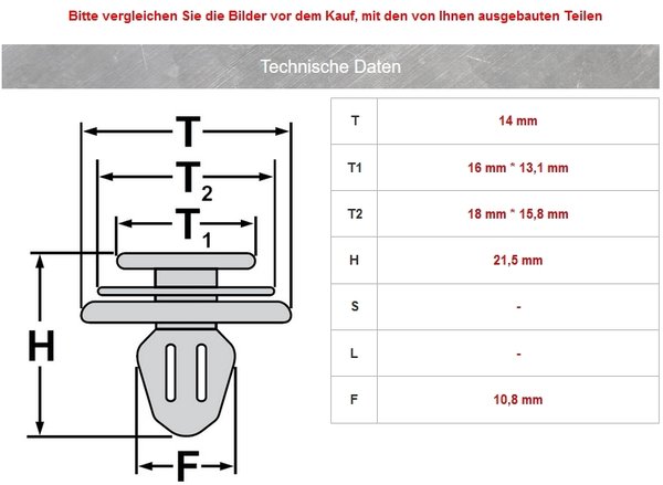 Schutzleiste Befestigungs Clips mit Dichtung für VW, Skoda, Seat, Audi | 3C0853585