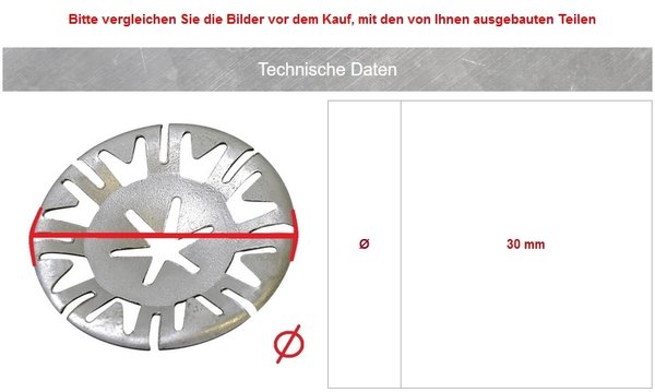 Befestigung Clip Klemmscheibe für VW, Audi, Seat, Skoda | N90796502