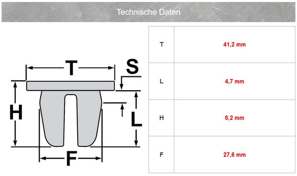 Fußmatten Befestigung Druckknopf Unten für VW, Skoda, Seat, Audi | 3C0-864-523-9B9