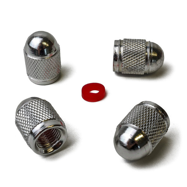 Ventilkappe aus Metall für Autoreifen & Fahrradreifen | Bullet in Silber