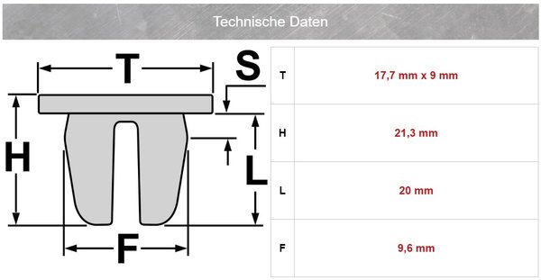 Kofferraum Innenverkleidung Befestigungs Clip Metall Klammer für VW Audi Seat Skoda | 3B9867289