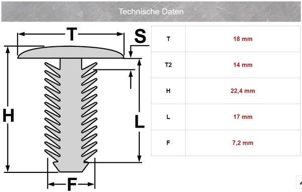 Tür Verkleidung Befestigungs Tannenbaum Clip für Fiat Tempra Iveco Lancia | 46410400